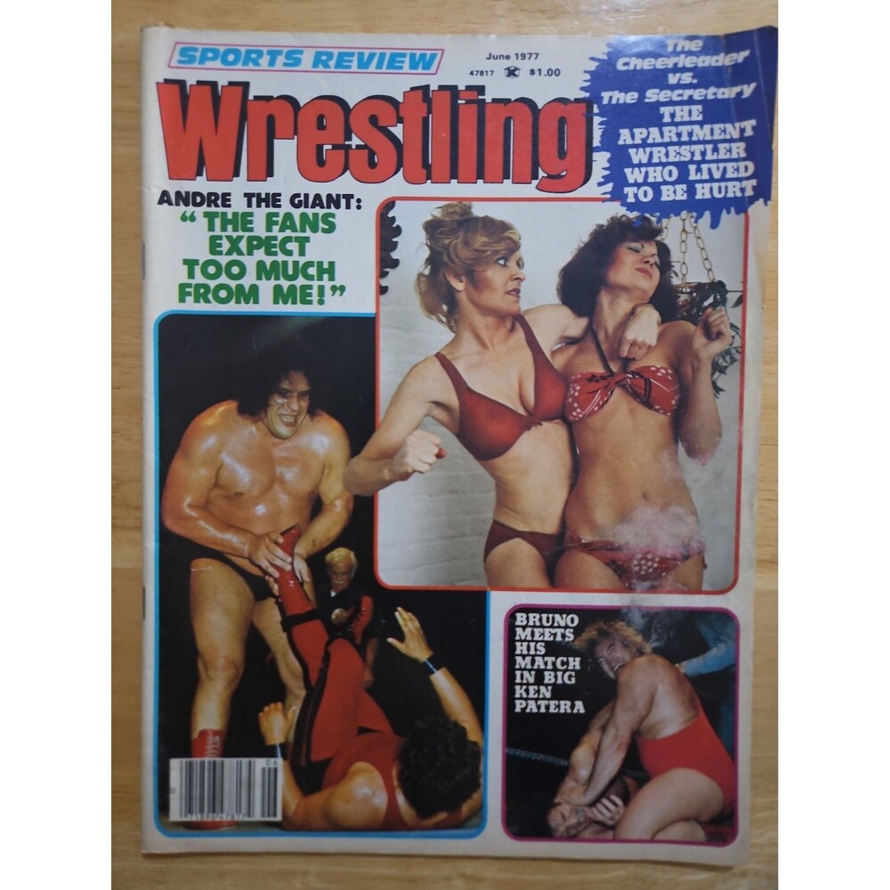 Vtg Sports Review Wrestling Magazine Lot 1977 Annual Andre Apartment Girl Graham